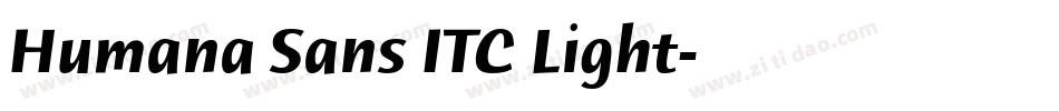 Humana Sans ITC Light字体转换